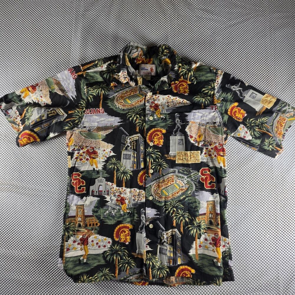Vintage Reyn Spooner USC Trojans Hawaiian Shirt Men’s S Football 100% Cotton USA